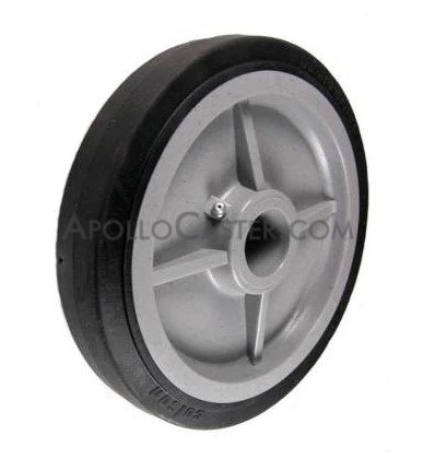 Wheel; 8\" x 2\"; Thermoplastized Rubber (Black); Roller Brng; 3/4\" Bore; 2-3/16\" Hub Length; 600# (Item #87631)