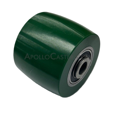 Wheel; 4\" x 3-1/4\"; 95A PolyU on Steel 0.8\" Thick; (4) Prec Ball Brngs; 3/4\" Bore; 3-1/2\" Hub Length; 1500# (Item #87315)