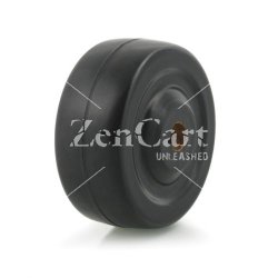 (image for) Wheel; 3" x 1-1/4"; Shore A80 Soft Rubber; Plain bore; 3/8" Bore; 1-9/16" Hub Length; 300# (Item #87319)