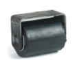 Roller Wheel; 2-1/4" x 2-3/4"; Rubber (Hard); Precision Ball Brng; 1/2" Bore; 3" Hub Length; 100#. Comes with welded-on metal Bracket. (Item #88958)