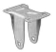 Yoke; Rigid; 5" x 1-1/4"; Plate (3-1/8"x4-1/8"; holes: 1-3/4"x3" slots to 2-3/8"x3-3/8"; 3/8" bolt); Zinc; 3/8" Bore; 2" Hub Length; 350# (Item #87601)