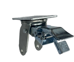 (image for) Yoke; Swivel; 6" x 2"; Top Plate (4"x4-1/2"; holes: 2-5/8"x3-5/8" slotted to 3"x3"; 3/8" bolt); Zinc; 1/2" Bore; 2-1/2" Hub Length; 1250#; Total Lock (Leading) (Item #88832)