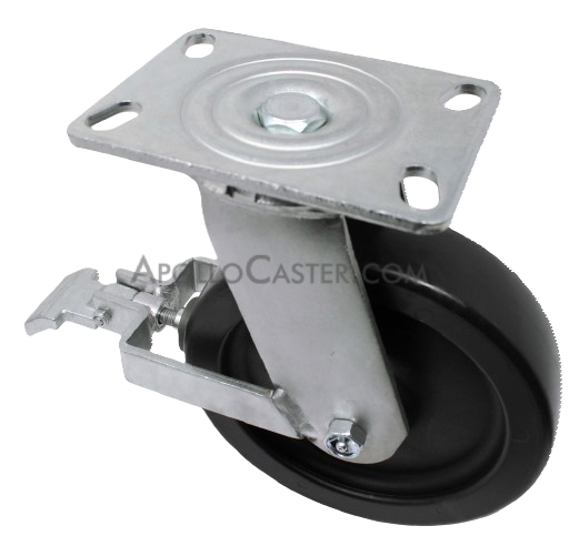 YOKE ONLY; Swivel; 6\" x 2\"; Plate (4\"x4-1/2\"; holes: 2-5/8\"x3-5/8\" slots to 3\"x3\"; 3/8\" bolt); 1/2\" Bore; 2-9/16\" Hub Length; 1250#; Weld-on Face Brake (Item #87294)