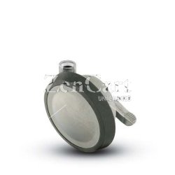 (image for) Caster; Ball; Swivel; 3"; Rubber; Hard; Stemless; Chrome; Satin; Acetyl/ Resin Brng; 100#; Pedal Lock; Wheel (Receives Shepherd 3/8" x 1-3/4" long stem) (Item #69599)