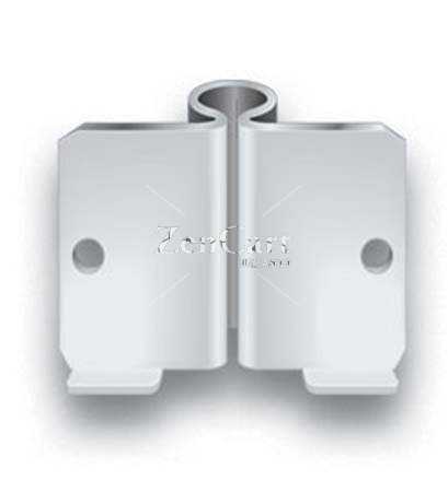 (image for) Socket; 180 degree; flat or outside corner bracket; fits 7/16" Grip Ring connectors up to 1-7/16 inches long; 11/32 holes and tabs; 2-3/16" across; 1-9/16" tall (Item #89201)