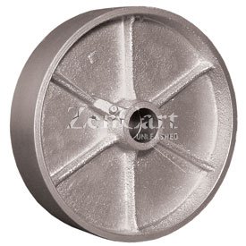 (image for) Wheel; 6" x 2"; Cast Iron; Roller Brng; 1200#; 1/2" bore; 2-7/16" Hub Length; For High Temp applications (Item #89601)