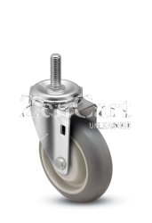 (image for) Caster; Swivel; 5" x 1-1/4"; Monoprene (Donut); Threaded Stem (1/2"-13TPI x 1-1/2"); Zinc; Prec Ball Brng; 325#; Bearing Cover; Dust Cover (Mtl) (Item #63670)