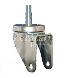 (image for) Yoke; Swivel; 4" x 1-1/4"; Threaded Stem (3/8"-16TPI x 1-1/2"); Zinc; 3/8" Bore; 1-9/16" Hub Length; 300#; Dust Cover (Mtl) (Item #88574)