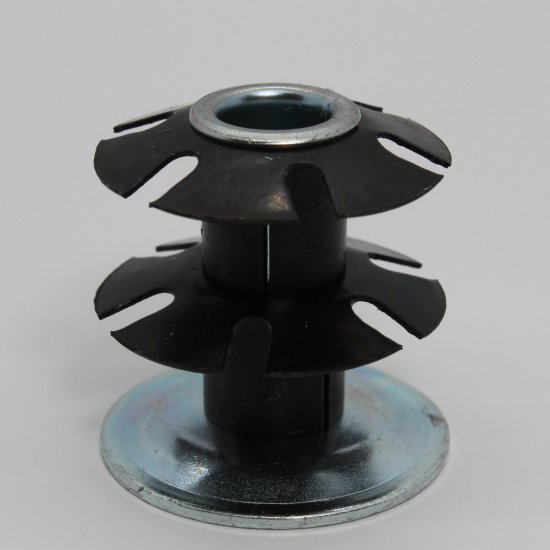 Socket; Grip Ring; 1.46\"; Fits in 1-3/8 ID Round Tubing; Spring Retention; Fits 7/16\" GR stems to 1-7/16\". Base is 1.5\" round. (Item #87691)