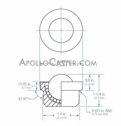 (image for) Ball Transfer; 1" Stainless Steel ball; Round drop-in Base; 1-3/8" diam x 5/8" deep; Carbon Steel housing; 200#; 5/8" load height (Item #89245)