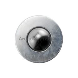 (image for) Ball Transfer; 5/8" Carbon Steel ball; Threaded Stud (1/4"-20TPI x 3/4"); Machined steel housing and stud; 125#; 13/16" load height (Item #88651)