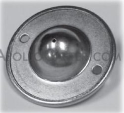 (image for) Ball Transfer; 1"; Stainless Steel ball; Flange; Round (2-7/8" diameter: two holes: 2-3/16" apart); Stainless Housing; 125# (Item #88081)