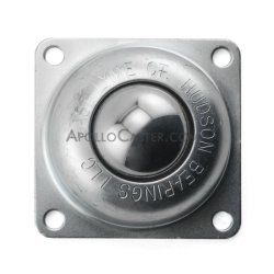 (image for) Ball Transfer; 1-1/2"; Stainless Steel ball and housing; Flange: 3"x3"; 4-hole spacing: 2-7/16"x2-7/16"; 1/4" bolt; 250#; 1-13/16" load height (Item #89448)