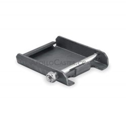 (image for) Caster Quick Change Plate; weld-on style with caster retaining bolt; Steel; for Top Plate 4-1/2"x6-1/4"; Unplated (Item #88838)