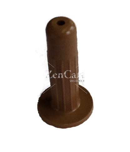(image for) Socket; Round; 7/16" OD x 5/16" ID x 1-5/8" long (1-3/4" w/ flange); Plastic; Compatible w/ 1-1/2"x5/16" grip neck stem; light duty (Item #89986)