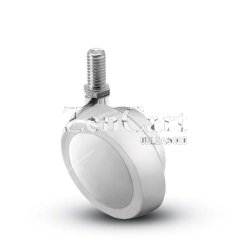 (image for) Caster; Ball; Swivel; 2-1/2"; Metal/ Zinc; Threaded Stem; 5/16"-18TPI x 1/2" high; Bright Chrome; Acetyl/ Resin Brng; 100# (Item #68331)