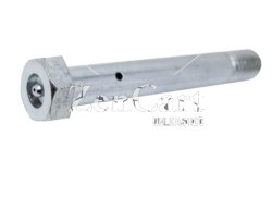 (image for) Axle & Nut; 1/2" x 3-3/8"; Steel; Zerk (for 2" wheels or 2-7/16" hub length); Coarse Thread; Hex head (Item #89618)