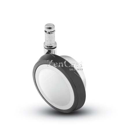 (image for) Caster; Ball; Swivel; 3"; Rubber; Hard; Grip Ring; 7/16"x7/8"; Chrome; Reg or Bright; Acetyl/ Resin Brng; 100# (Item #69581)