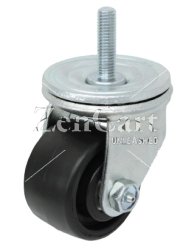 (image for) Caster; Swivel; 3" x 1-13/16"; Glass/ Nylon; Threaded Stem (1/2"-13TPI x 1"); Zinc; Roller Brng; 1100# (Item #63220)