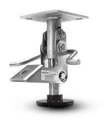 Floor Lock; For 3" Casters; Extended: 4-15/16"; Retracted 3-7/8"; Plate (2-1/2"x3-5/8"; holes: 1-3/4"x2-7/8" slots to 3"; 5/16" bolt) (Replacement pad 87791) (Item #87850)