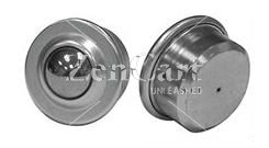 (image for) Ball Transfer; 1"; Steel Ball; Round Drop-in Base (1-1/2" x 11/16"); Machined Steel Housing; 440#; 9/16" Load Height; Weep Hole(s) (Item #88176)
