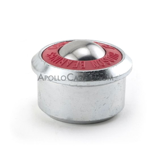 Ball Transfer; 1-3/16\"; Stainless Steel balls; Round Drop-in Base (1-3/4\" x15/16\"); Stainless Steel Housing; 500#; Plastic Retainer Ring; 0.525\" load height. (Item #88343)