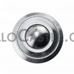 (image for) Ball Transfer; 1-3/16"; Steel Main ball; Threaded Stem (3/8"-16TPI x 1"); Carbon Steel housing; 750#; 17/32" load height; Hi temp (400 deg) (Item #87654)