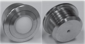 (image for) Ball Transfer; 1-3/16"; Nylon Ball; Machined steel Drop-in Base (1-3/4" x 15/16"); Carbon Steel; 770#; 9/16" Load Height; Weep Hole(s) (Item #88174)