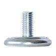 Glide; Base is 3/8" x 2"; Threaded Stem (1/2"-13TPI x2"); Zinc-coated steel; non-swiveling; 250# (Item #87415)