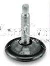 (image for) Glide; Base is 3/16 tall x 1-1/4 diam; Phenolic; Threaded Stem (5/16-18TPI x 1-1/2); Black; 100# (Item #89232)