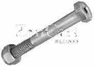 (image for) Axle & Nut; 1" x 5-1/2"; Solid Steel (Not hollow; no zerk) (Item #89181)
