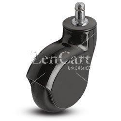 (image for) Caster; Swivel; 3" x 1"; TPR Black; Grip Ring; 7/16"x7/8"; Black Nylon; Concealed Axle; Precision Ball Brng; 110#; Raceway Seal; Thread guards (Item #67536)