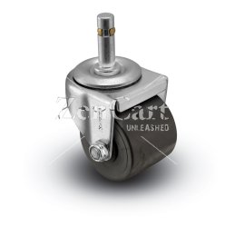 (image for) Caster; Swivel; 2" x 1-13/16"; Polyolefin; Grip Ring (7/16" x 1-7/16"); Zinc; Plain bore; 300# (Item #66323)