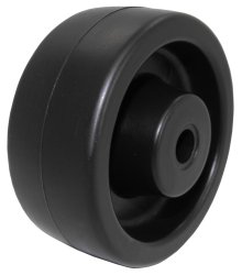 (image for) Caster; Swivel; 3" x 1-1/4"; Polyolefin; Threaded Stem (1/2"-13TPI x 1-1/2"); Zinc; Plain bore; 250#; Dust Cover (Mtl) (Item #66313)