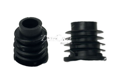 (image for) Socket; Grip Ring: .963" O.D. x 7/16". Plastic (dark); for 1" Round tubing; 18 ga; fits 7/16" connectors up to 1-1/4" long (S-R100D-16) (Item #87563)