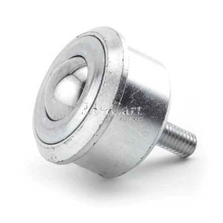 (image for) Ball Transfer; 1-3/16"; Stainless Steel ball matl; Threaded Stem (3/8"-16TPI x 1"); Stainless Steel housing; 750#; 17/32" load height; Hi temp (400 deg) (Item #87652)