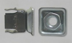 Socket; 7/8" ID (fits 1" OD 16 - 18 ga Tubing); Steel Spring Retention Threaded Stem Receiver; accepts 3/8"-16TPI Stem; Square (Item #88234)