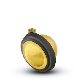 Caster; Ball; Swivel; 3"; Rubber; Hard; Stemless; Brass; Acetyl/ Resin Brng; 100# (Receives Shepherd 3/8" x 1-3/4" long stem) (Item #69604)