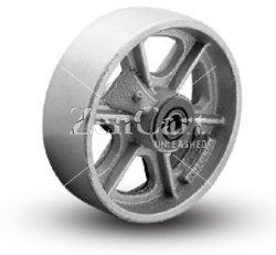 (image for) Wheel; 8" x 2-1/2"; Cast Iron; Roller Brng; 3/4" Bore; 3" Hub Length; 1800# (Item #88301)