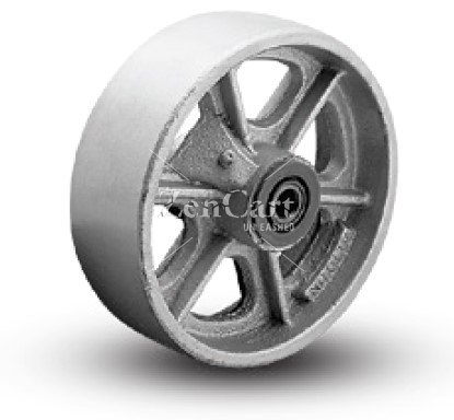 (image for) Wheel; 6" x 2"; Cast Iron; Plain bore; 1-3/16" Bore; 2-3/16" Hub Length; 1400#; 6-Spoked Wheel (Item #87757)
