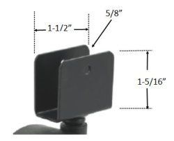 (image for) Caster; Twin Wheel; Swivel; 50mm; Nylon; U Bracke (5/8" ID); 1-5/16" High x 1-1/2" Long; Black; Steel Axle; 85#; Hood (Screw included) (Item #66436)