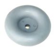 Caster Bumper; 3-1/4" Diameter; 1" Height; Rubber; 5/16" Hole; Equipped with steel insert. Generally used on the Ends of tubular handles on carts. (Item #88361)