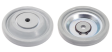 Rolling Bumper; 5" Diameter; 13/16" Height; Rubber bonded to zinc plated insert; Fits 1/2" caster stem (Item #87365)