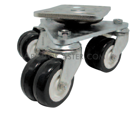 Stage & Scenery Dolly; 3\" dual wheels; 4\" x 4.5\" connecting plate; Ball bearings in the wheels; Extreme ease of movement; 870# Capacity (Item #87016)