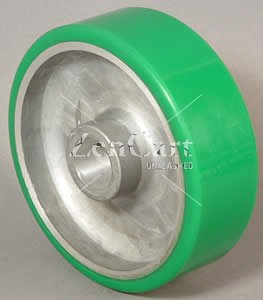 (image for) Wheel; 12" x 3"; PolyU (Crowned) on Alum; Roller Brng; 1" Bore; 3-1/4" Hub Length; 3500# (Item #88359)