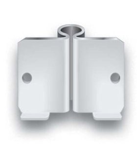 (image for) Socket; 180 degree; flat or outside corner bracket; fits 7/16" Grip Ring connectors up to 1-7/16 inches long; 11/32 holes and tabs; 2-3/16" across; 1-9/16" tall (Item #89201)