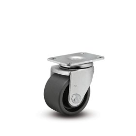 (image for) Caster; Swivel; 3" x 1-13/16"; Glass/ Nylon; Plate (2-1/2"x3-11/16"; holes: 1-3/4"x2-7/8" slots to 3"; 5/16" bolt); Zinc; Roller Brng; 700# (Item #63767)