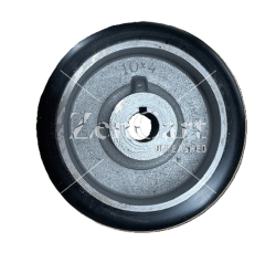 (image for) Wheel; 10" x 2"; 95A 1/2" PolyU on Cast Iron; Plain bore; 1" Bore; 1250#; 1/4" x 1/8" Keyway (Item #87178)
