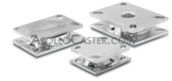 (image for) Turntable; 3-1/8" Tall; 1/2" Steel Plates (8-1/2"x8-1/2"); 3/4" Ball Bearings; 7" Kingpinless Swivel; Zinc; 20000#; Made in USA (Item #87566)