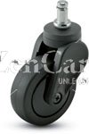 (image for) Caster; Swivel; 4" x 15/16"; PolyU on PolyO (Bk/Bk); Grip Ring; 7/16"x7/8"; Black GFN; Delrin Brng; 125# (Item #67968)